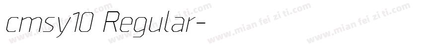 cmsy10 Regular字体转换